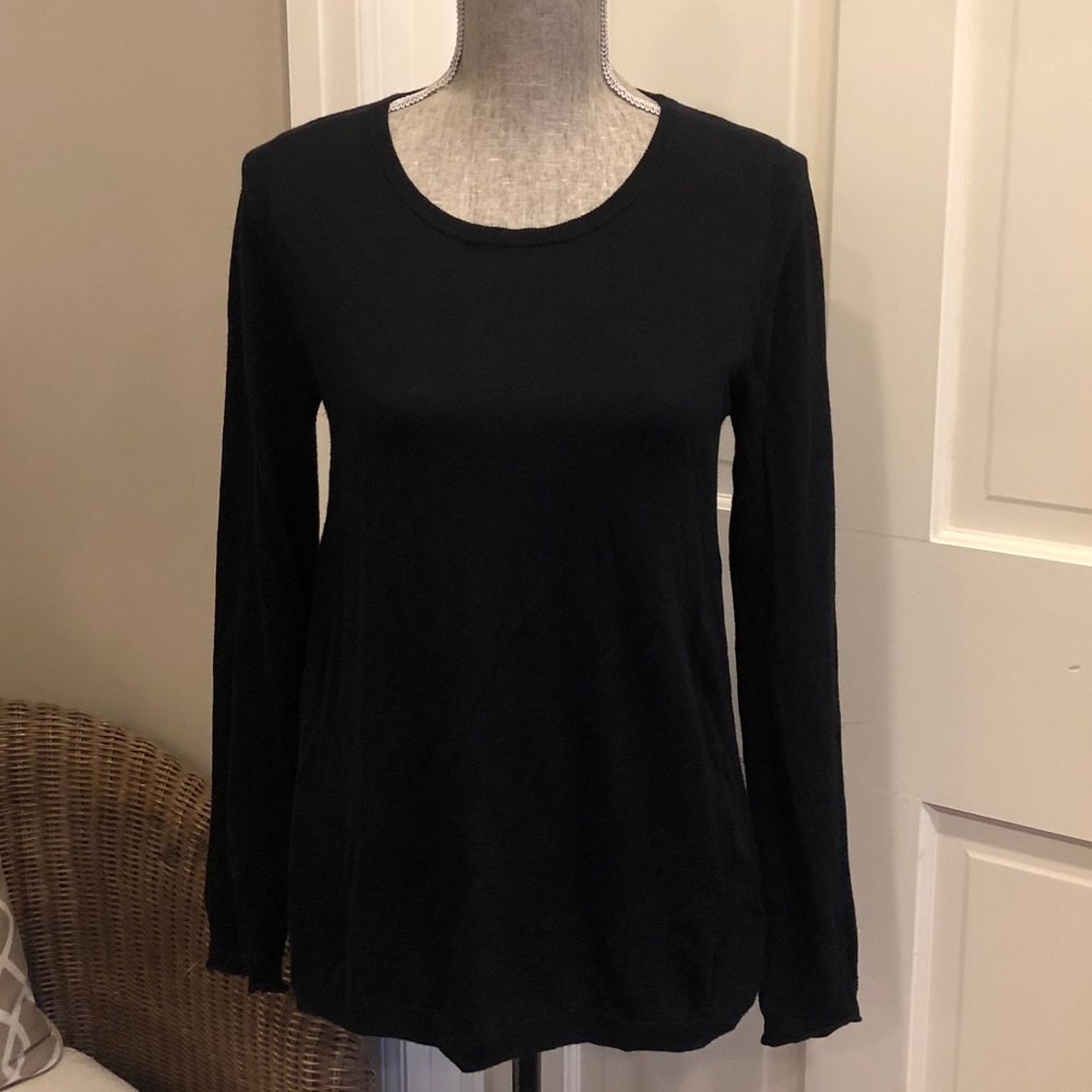 Joie Black Sweater with Lace Back